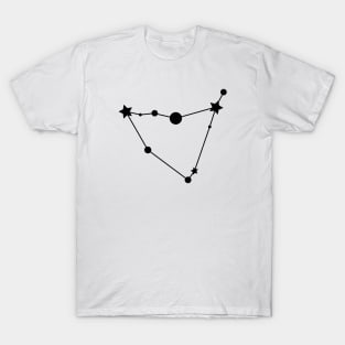 Capricorn Zodiac Constellation in Black T-Shirt